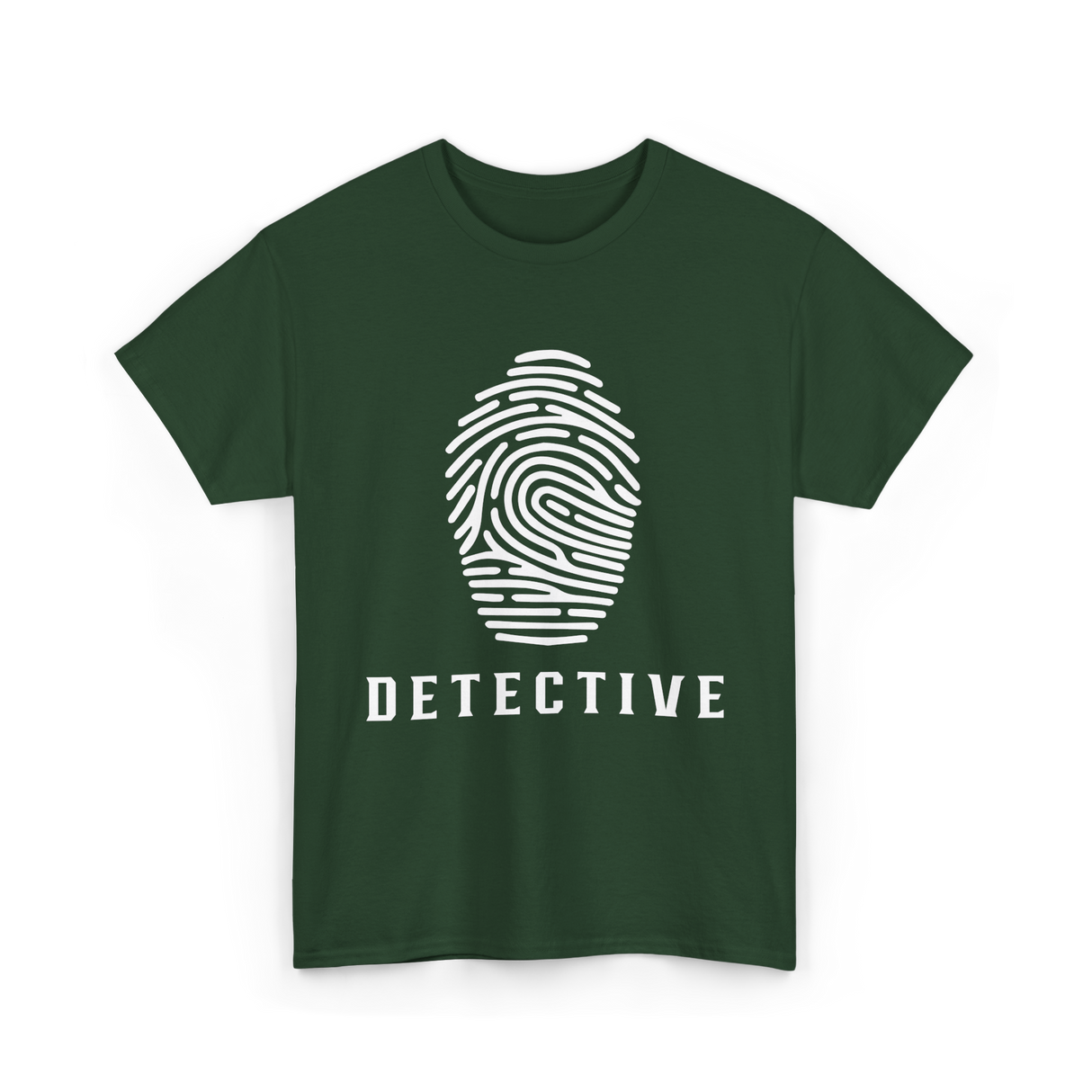 Detective Fingerprint Investigation Detective T-Shirt - Forest Green