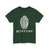 Detective Fingerprint Investigation Detective T-Shirt - Forest Green