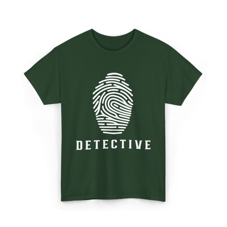 Detective Fingerprint Investigation Detective T-Shirt - Forest Green