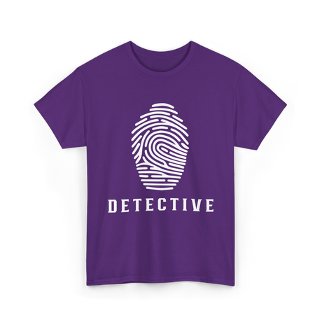 Detective Fingerprint Investigation Detective T-Shirt - Purple