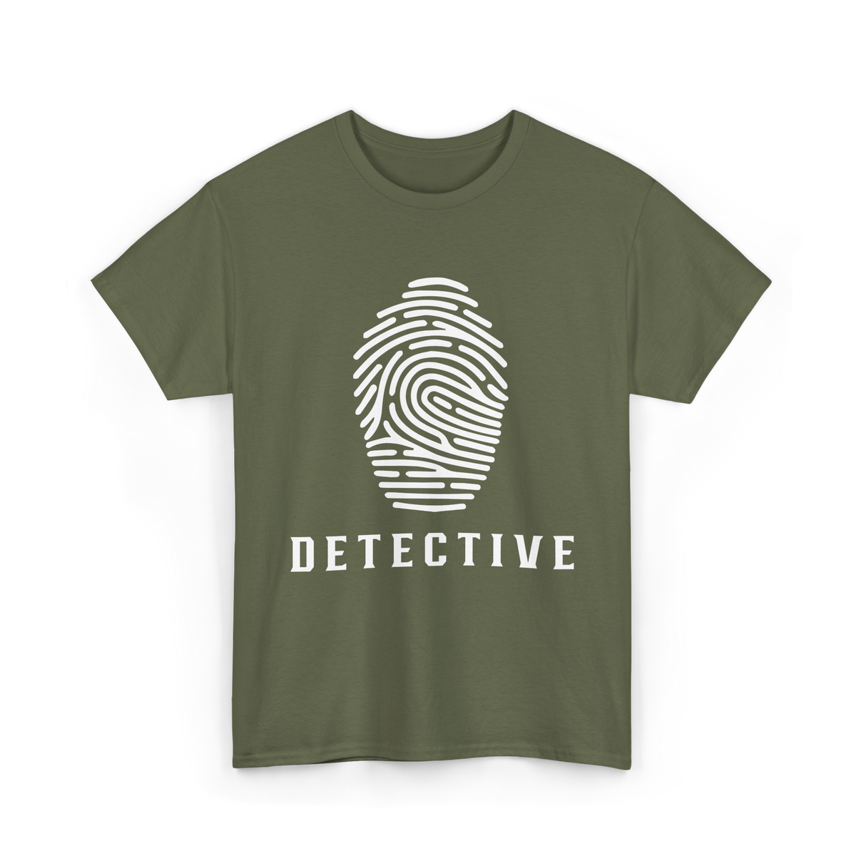 Detective Fingerprint Investigation Detective T-Shirt - Military Green