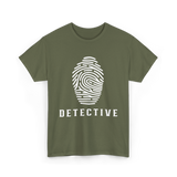 Detective Fingerprint Investigation Detective T-Shirt - Military Green