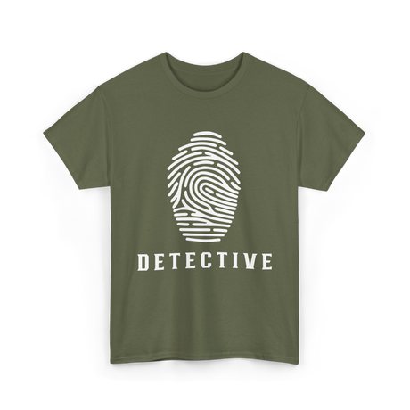 Detective Fingerprint Investigation Detective T-Shirt - Military Green