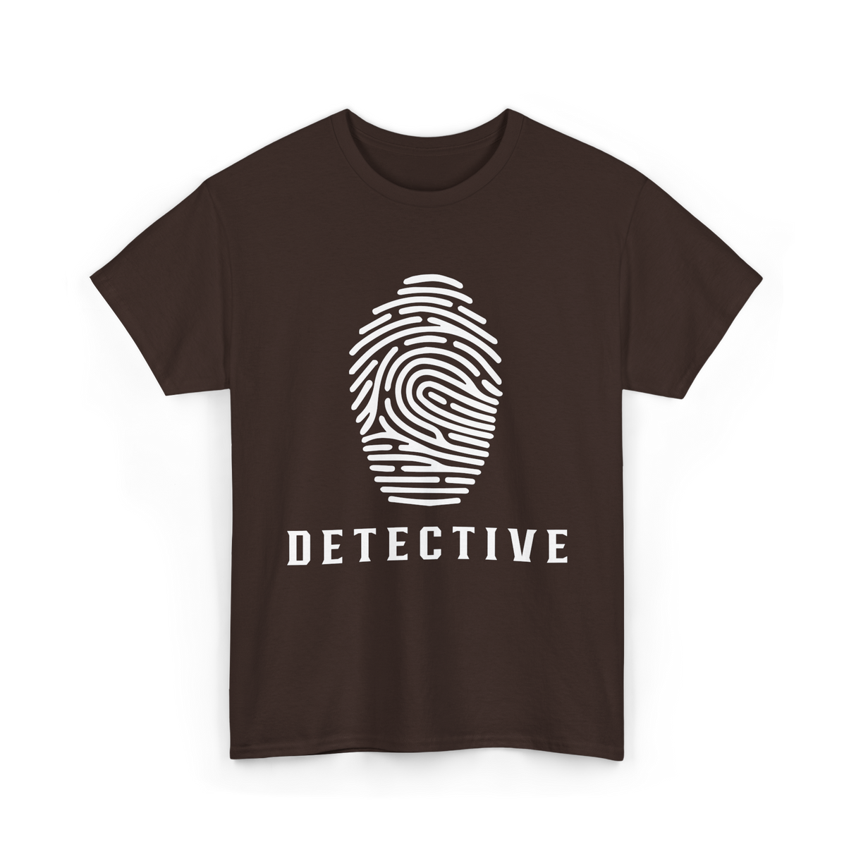 Detective Fingerprint Investigation Detective T-Shirt - Dark Chocolate