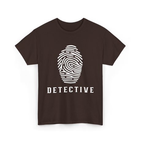 Detective Fingerprint Investigation Detective T-Shirt - Dark Chocolate