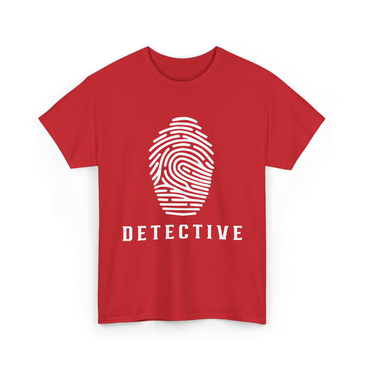 Detective Fingerprint Investigation Detective T-Shirt - Red