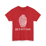 Detective Fingerprint Investigation Detective T-Shirt - Red