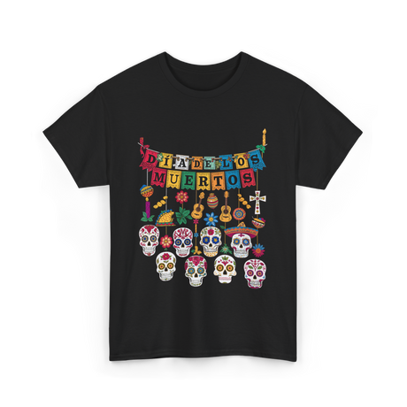 Dia De Los Muertos Celebration Art T-Shirt - Black