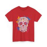 Dia de Los Muertos Sugar Skull T-Shirt - Red