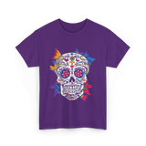 Dia de Los Muertos Sugar Skull T-Shirt - Purple