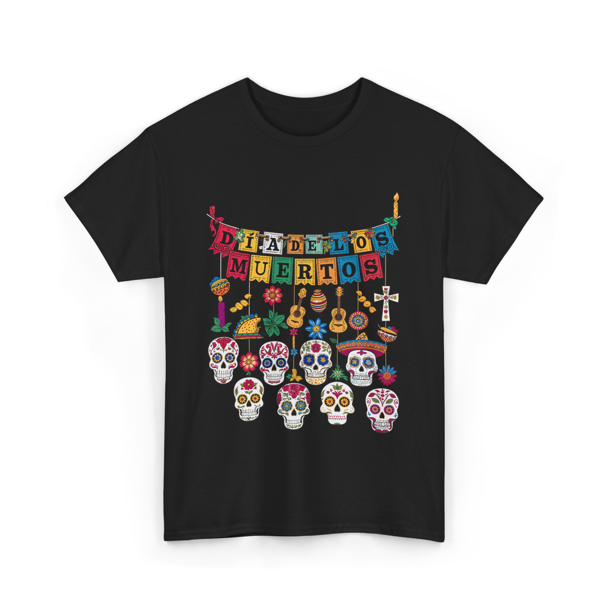 Dia De Los Muertos T-Shirt - Black