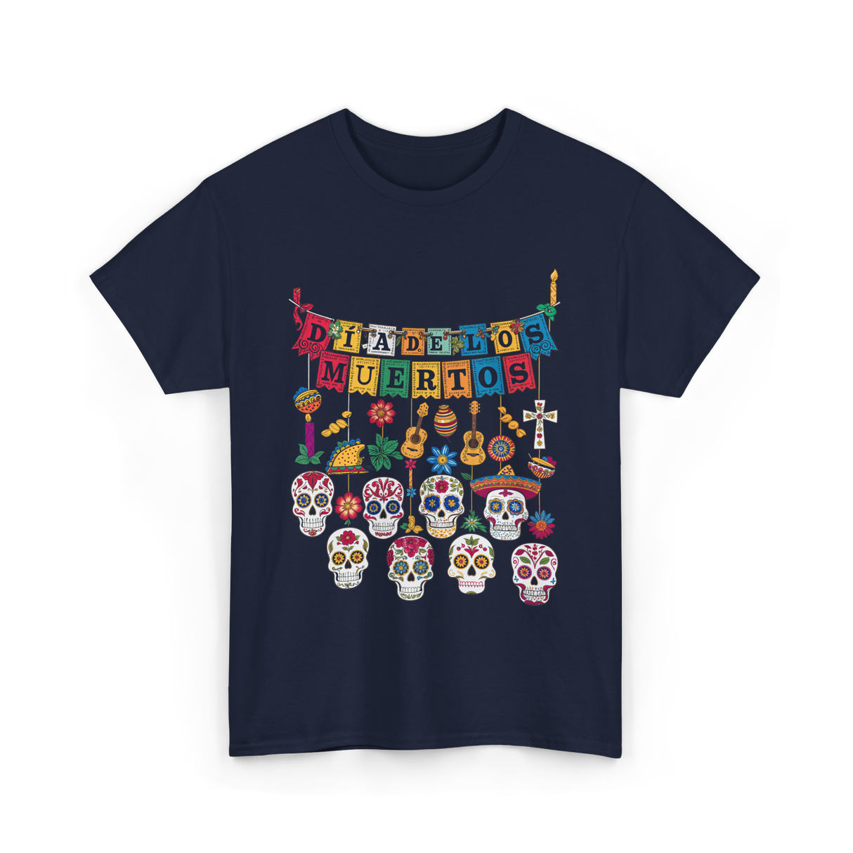 Dia De Los Muertos T-Shirt - Navy