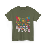 Dia De Los Muertos T-Shirt - Military Green