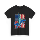 Dino Statue of Liberty Dinosaur T-Shirt - Black