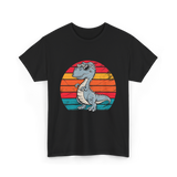 Dinosaur Retro T-Rex Dinosaur T-Shirt - Black