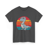 Dinosaur Retro T-Rex Dinosaur T-Shirt - Dark Heather