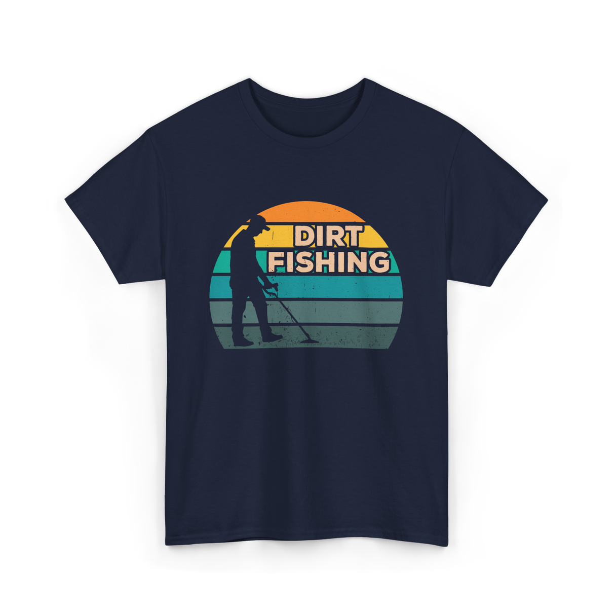 Dirt Fishing Hobby Detection T-Shirt - Navy