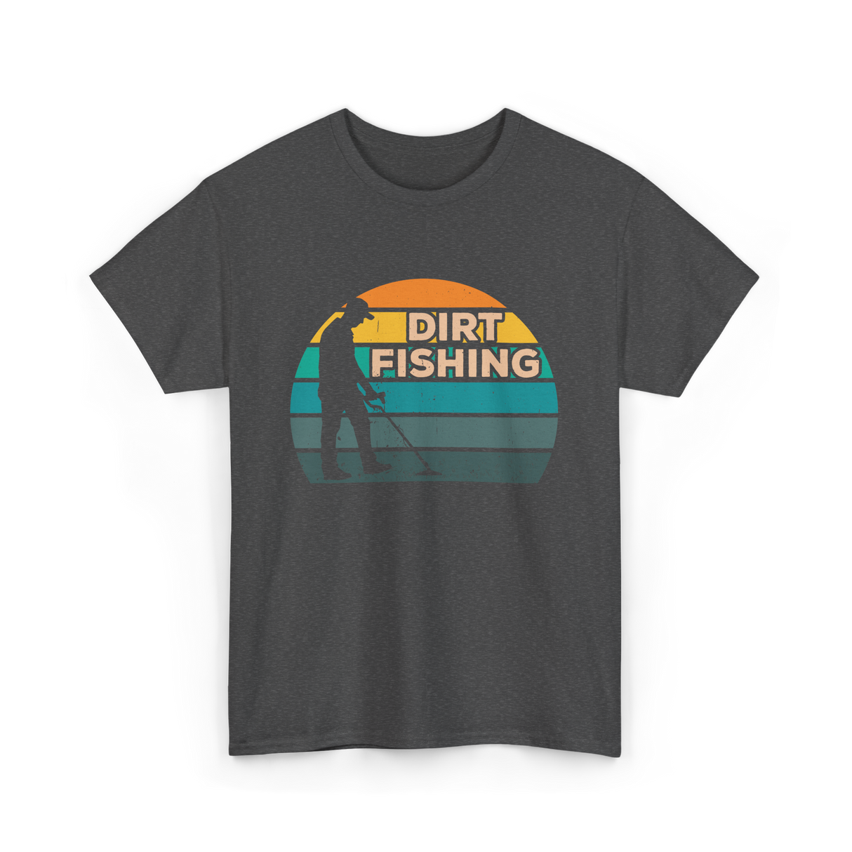 Dirt Fishing Hobby Detection T-Shirt - Dark Heather