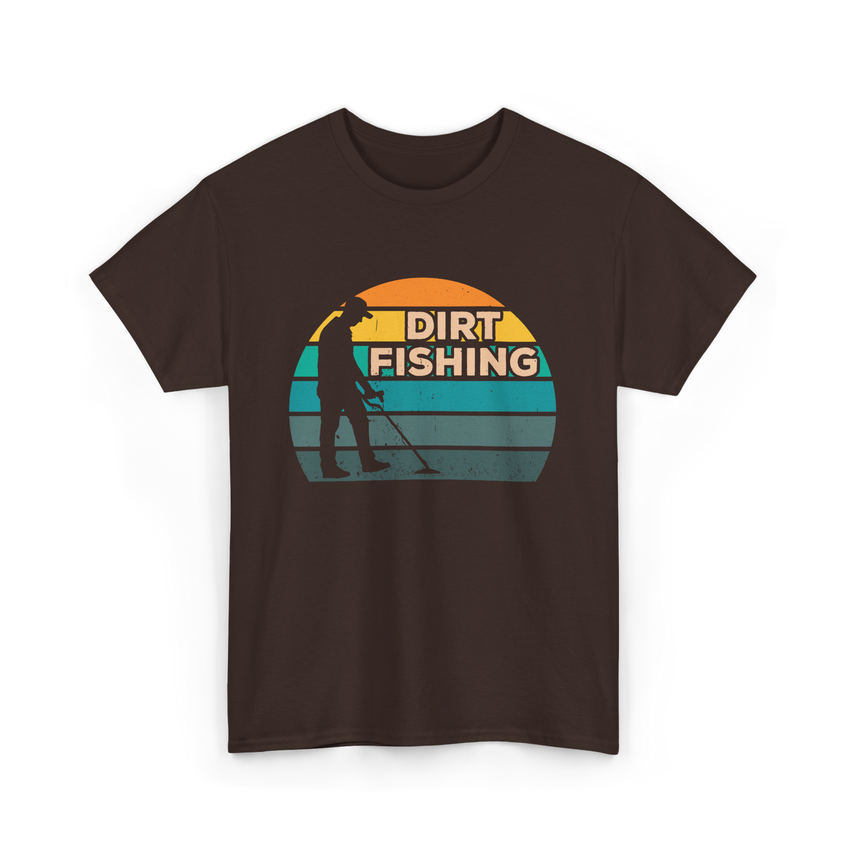 Dirt Fishing Hobby Detection T-Shirt - Dark Chocolate