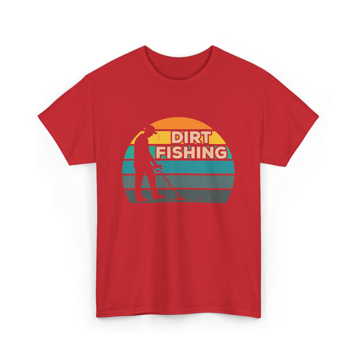 Dirt Fishing Hobby Detection T-Shirt - Red