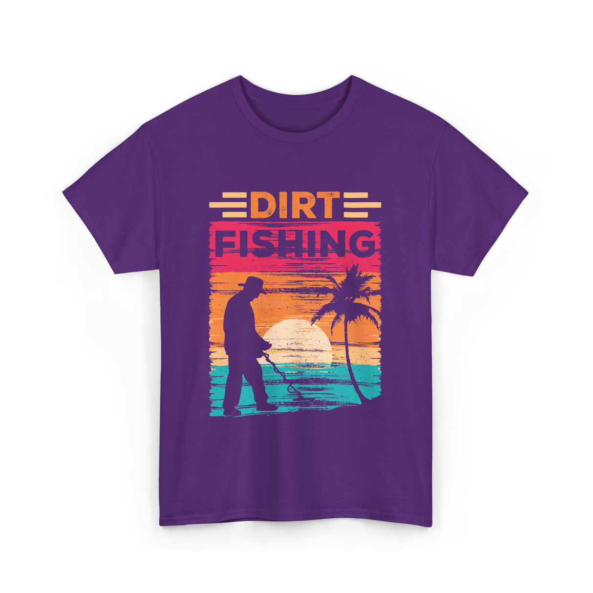 Dirt Fishing Metal Detecting Hobby T-Shirt - Purple