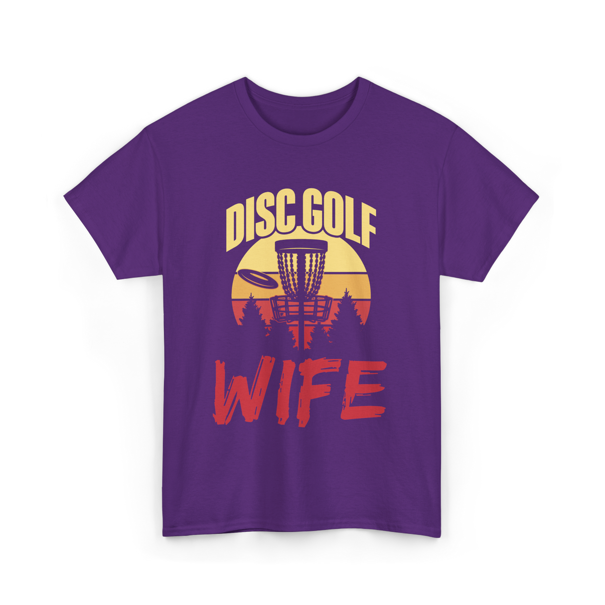 Disc Golf Wife Disc Golfer T-Shirt - Purple