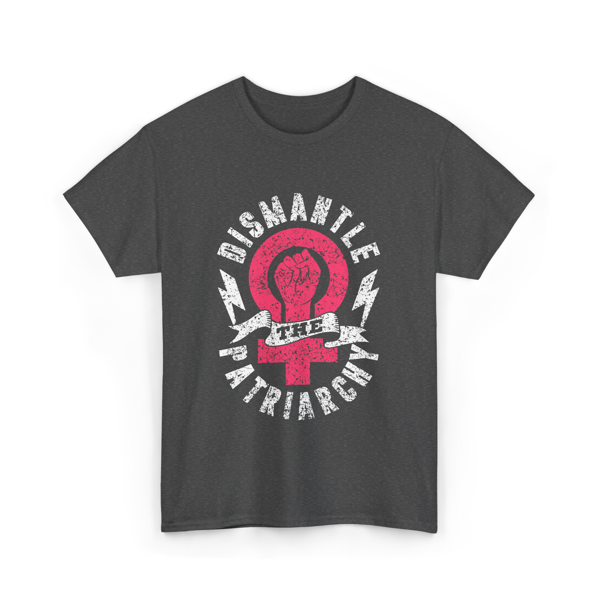 Dismantle The Patriarchy Feminism T-Shirt - Dark Heather