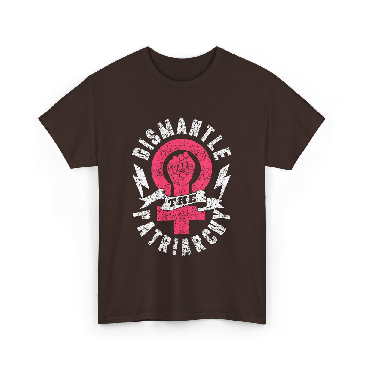 Dismantle The Patriarchy Feminism T-Shirt - Dark Chocolate