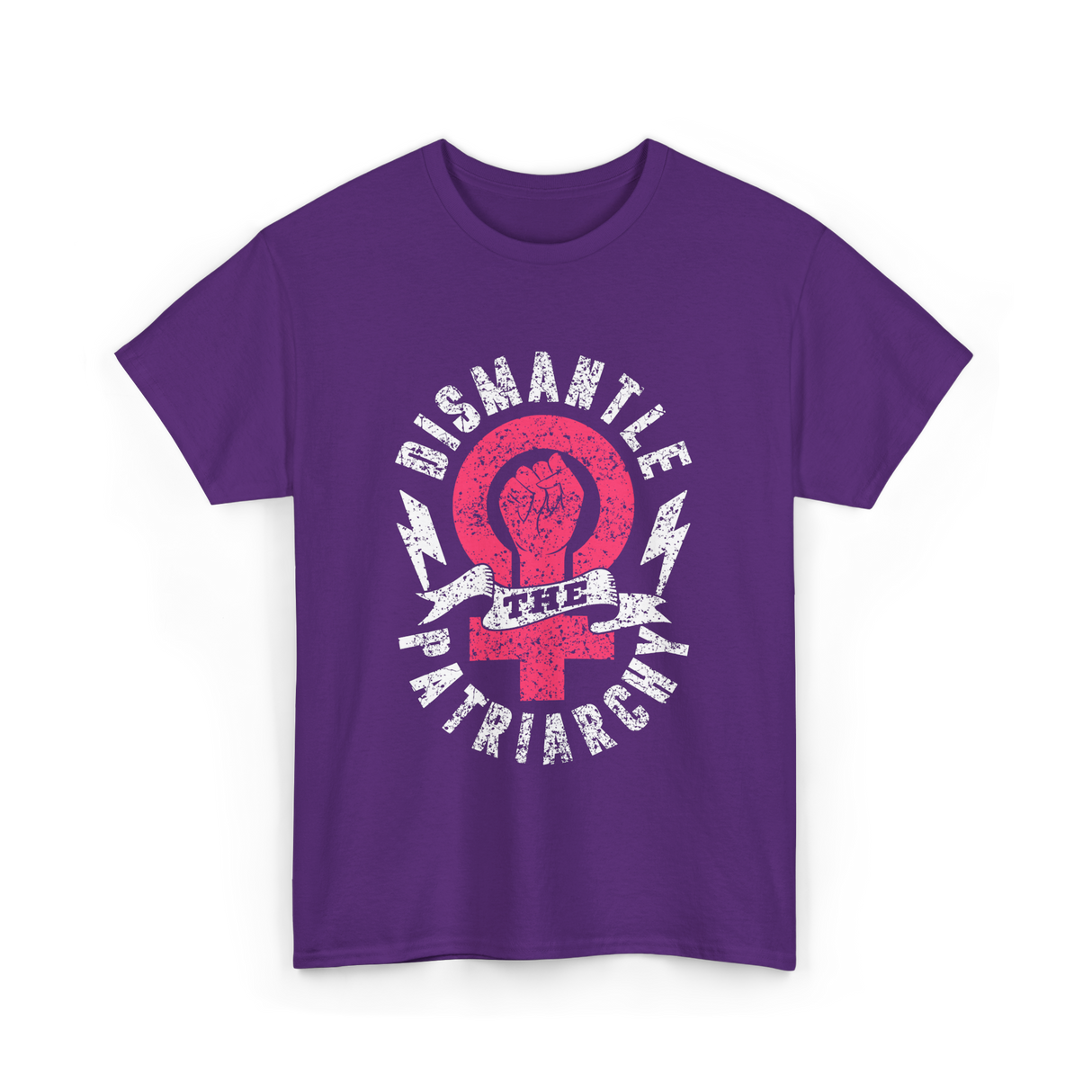 Dismantle The Patriarchy Feminism T-Shirt - Purple