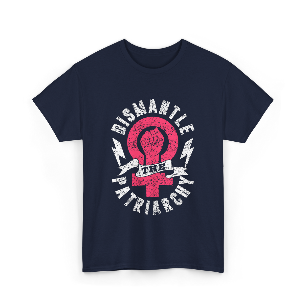 Dismantle The Patriarchy Feminism T-Shirt - Navy