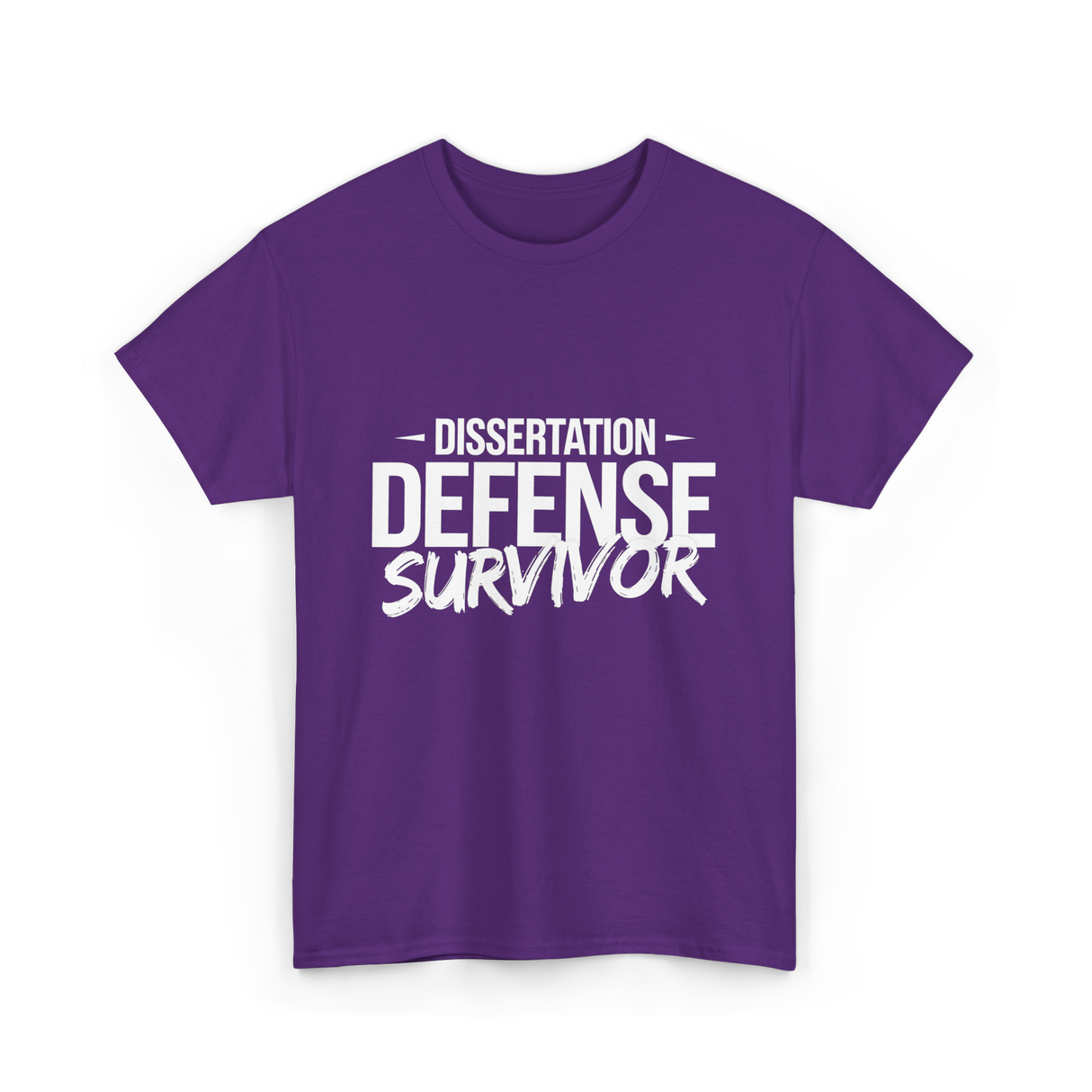 Dissertation Defense Survivor PhD T-Shirt - Purple