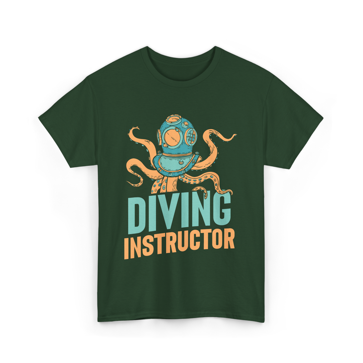 Diving Instructor Diving Diver T-Shirt - Forest Green