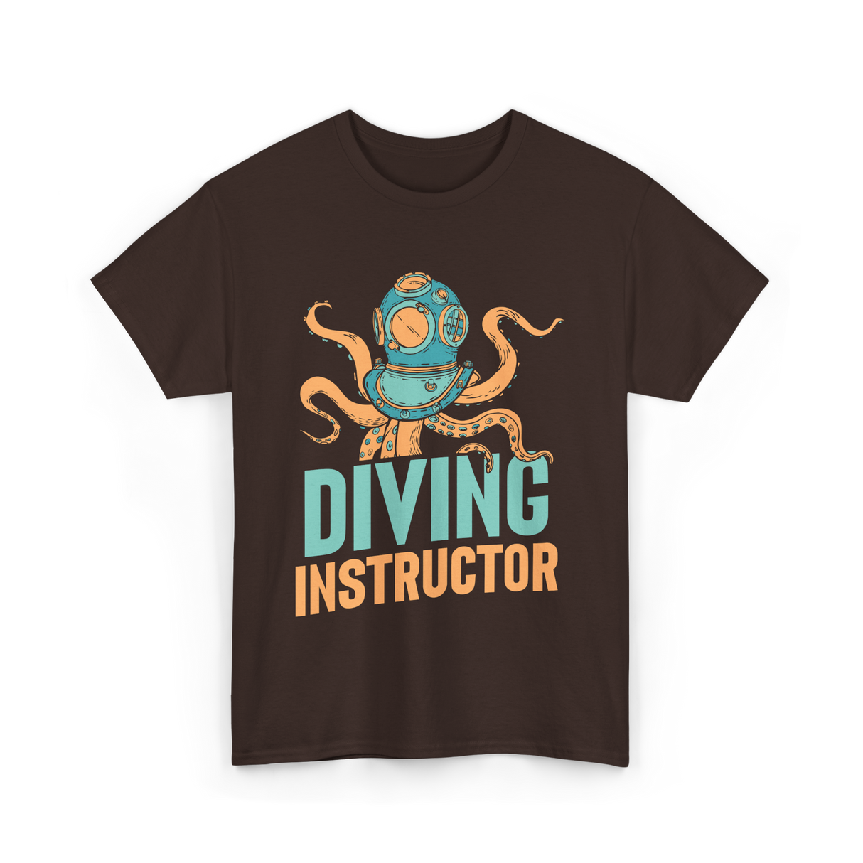 Diving Instructor Diving Diver T-Shirt - Dark Chocolate