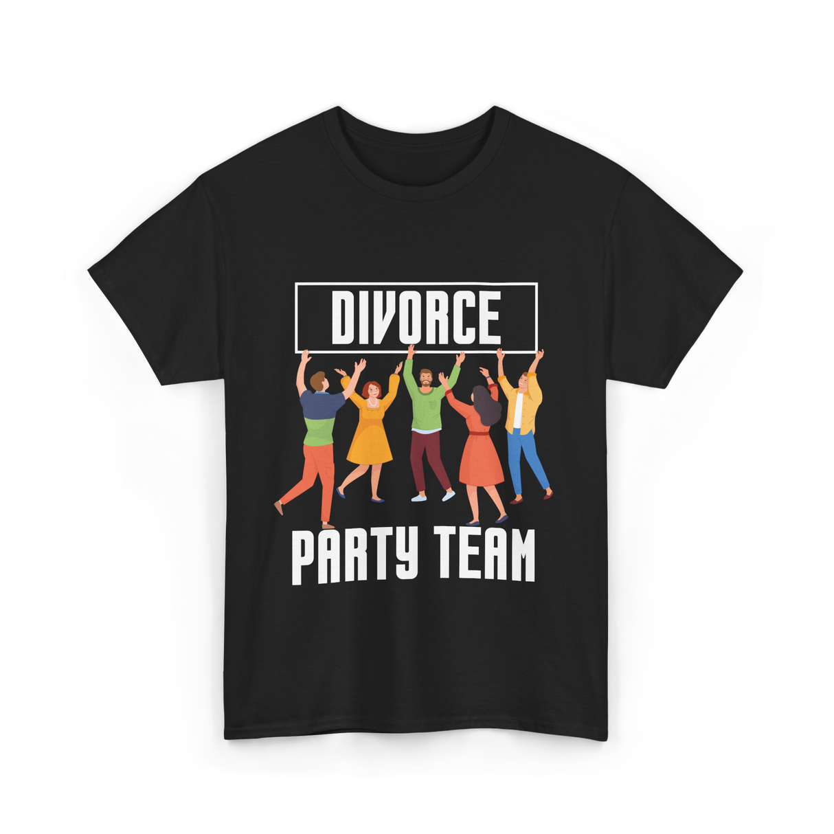 Divorce Party Team Divorce Celebration T-Shirt - Black