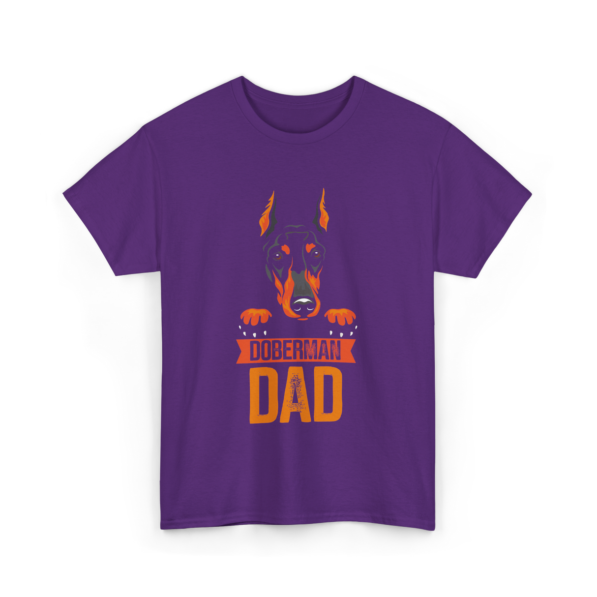 Doberman Dad Dog Lover T-Shirt - Purple