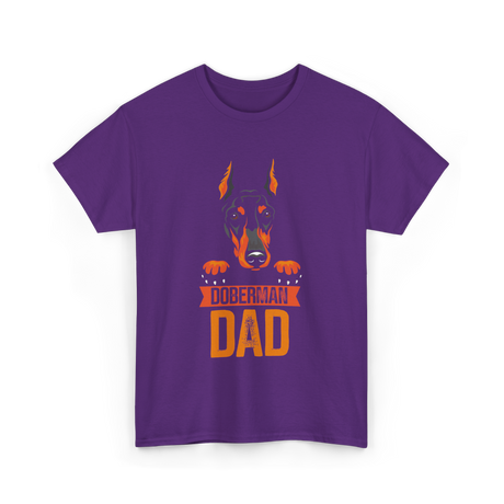 Doberman Dad Dog Lover T-Shirt - Purple