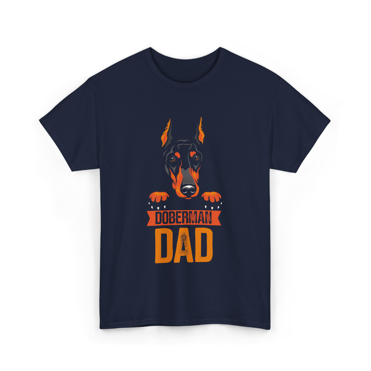 Doberman Dad Dog Lover T-Shirt - Navy