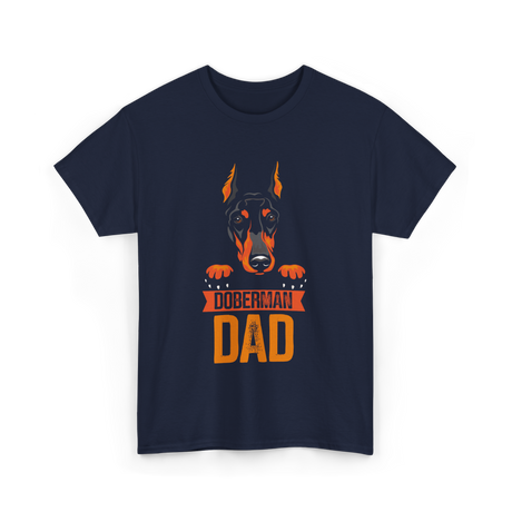 Doberman Dad Dog Lover T-Shirt - Navy