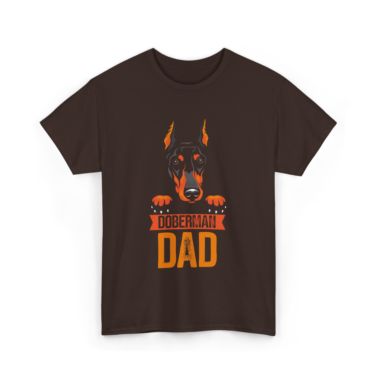 Doberman Dad Dog Lover T-Shirt - Dark Chocolate