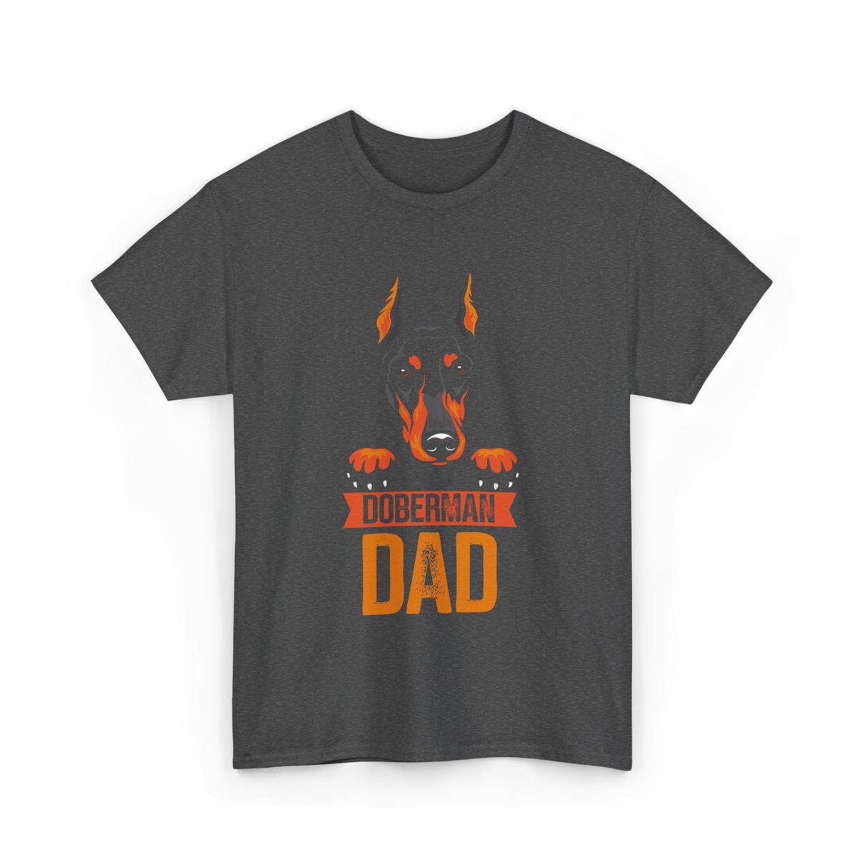 Doberman Dad Dog Lover T-Shirt - Dark Heather