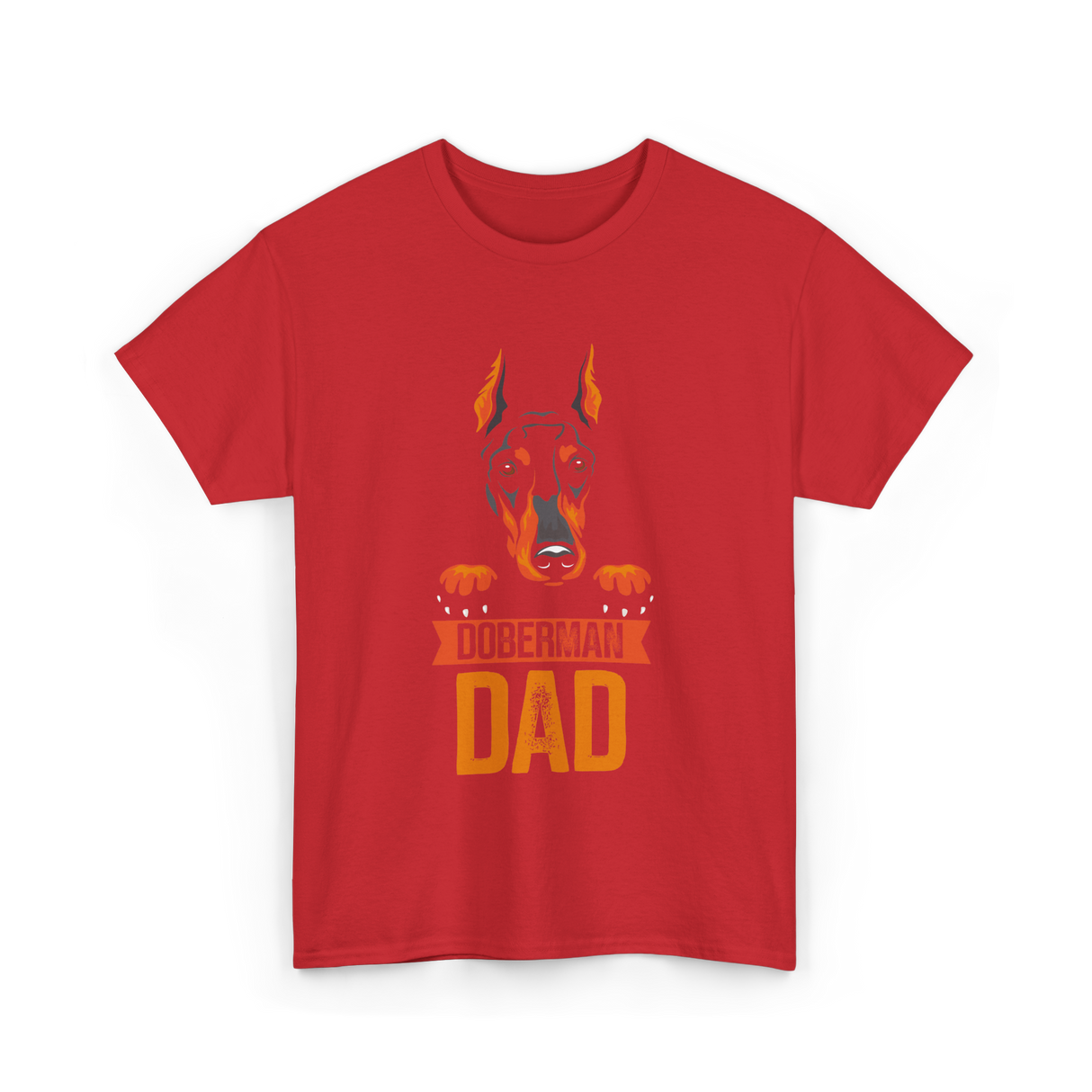 Doberman Dad Dog Lover T-Shirt - Red