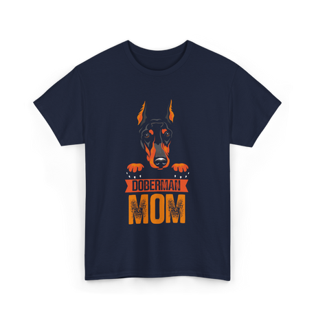 Doberman Mom Dog Lover T-Shirt - Navy