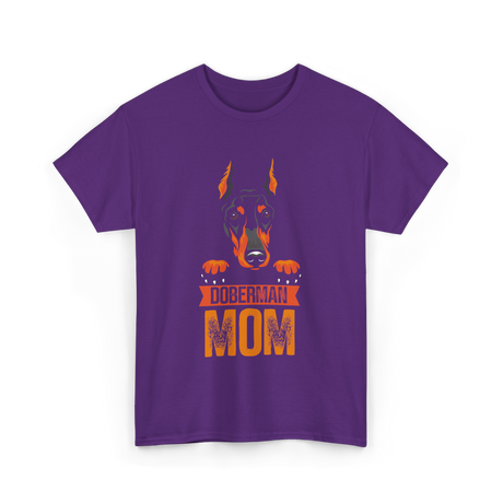 Doberman Mom Dog Lover T-Shirt - Purple