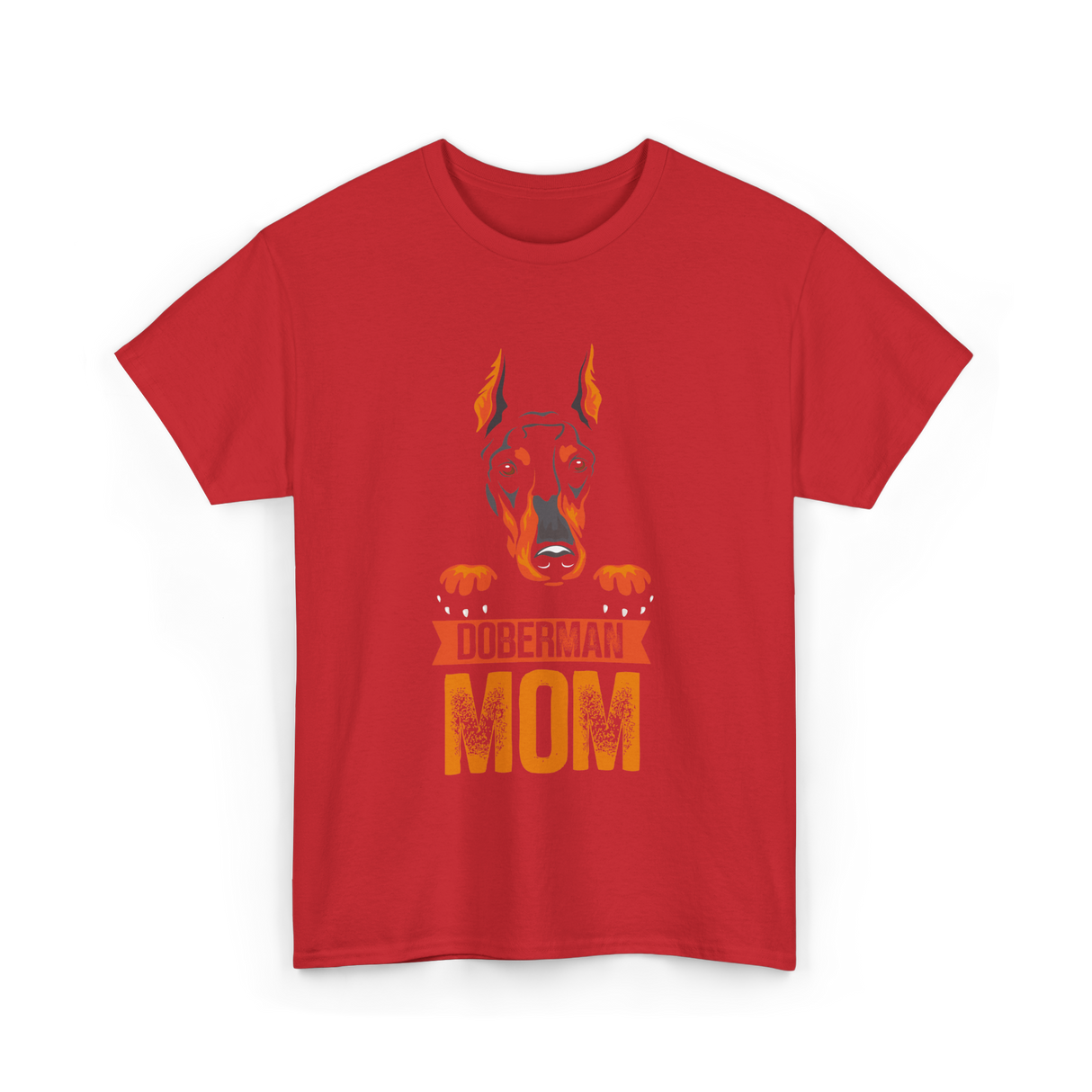 Doberman Mom Dog Lover T-Shirt - Red