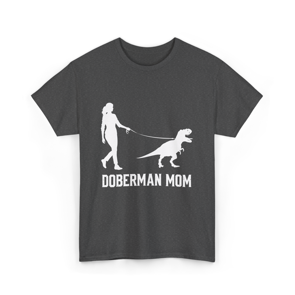 Doberman Mom Dog T-Shirt - Dark Heather