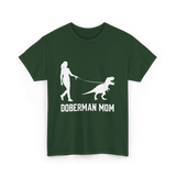 Doberman Mom Dog T-Shirt - Forest Green