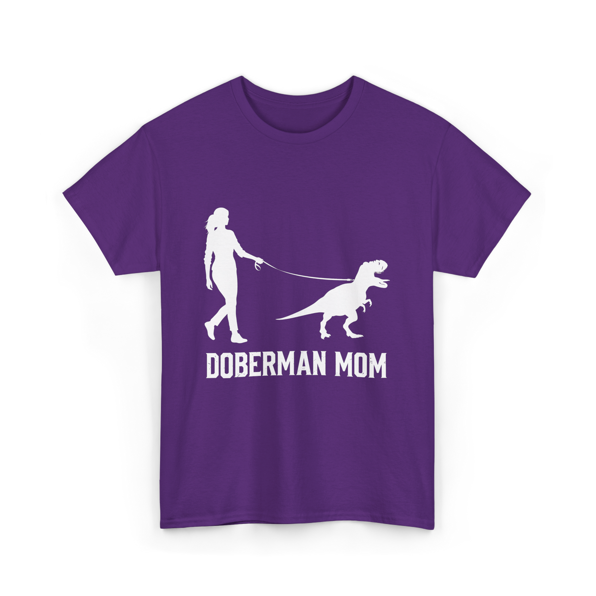 Doberman Mom Dog T-Shirt - Purple