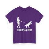 Doberman Mom Dog T-Shirt - Purple