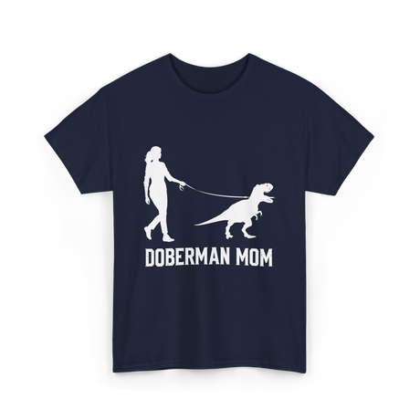 Doberman Mom Dog T-Shirt - Navy