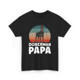 Doberman Papa Doberman Dog T-Shirt - Black